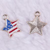 Top view of Red, White & Blue Flag Star Enamel Charm 18mm*15mm