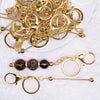 top view of Gold Beadable Keychain - 1 & 5 Count