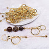 close up view of Gold Beadable Keychain - 1 & 5 Count