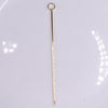Top view of a gold beadable stainless  steel pick