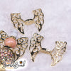 Close up view of Champagne Gold Butterfly Wing Alloy Spacer beads