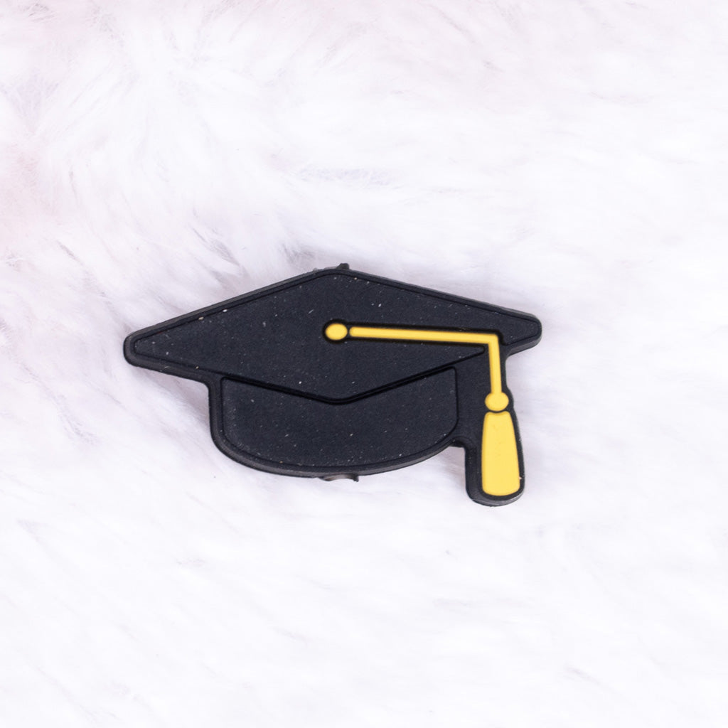 Graduation Hat Silicone Focal Bead Accessory | The BumbleBead Company