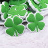 close up view of a Four Leaf Clover Silicone Focal Bead Accessory