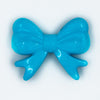 Top view of Light Blue Acrylic Bows Pendants for chunky bubblegum bead creations - 46mm