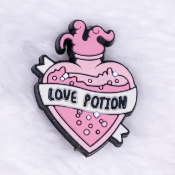macro view of a Love Potion Silicone Focal Bead Accessory