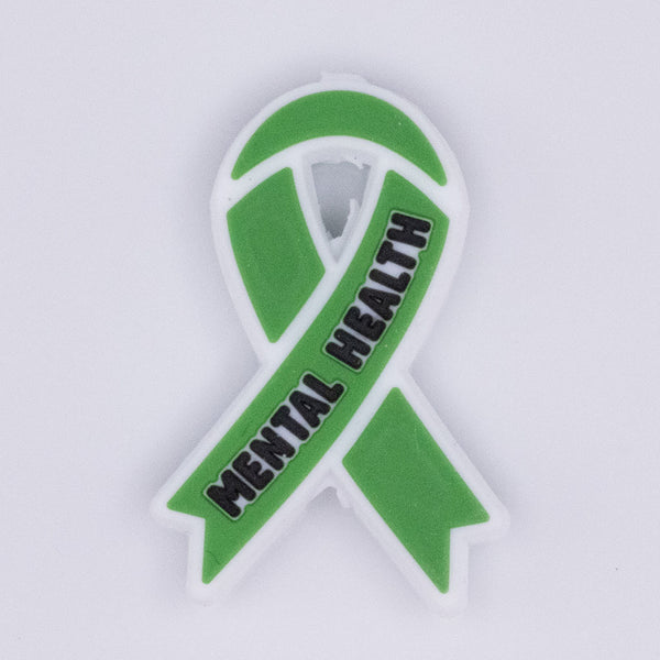 Macro view of Mental Health Awareness Silicone Focal Bead Accessory