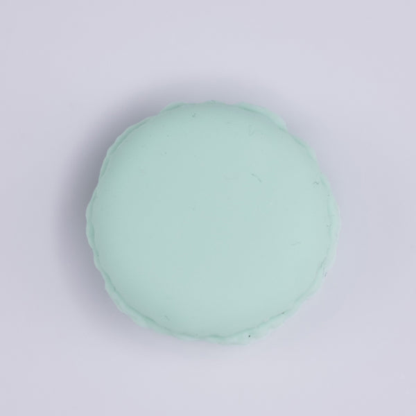 macro view of Mint Green Macaroon Silicone Focal Bead Accessory