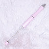 Top view of a pastel pink DIY Beadable Pens - Metal