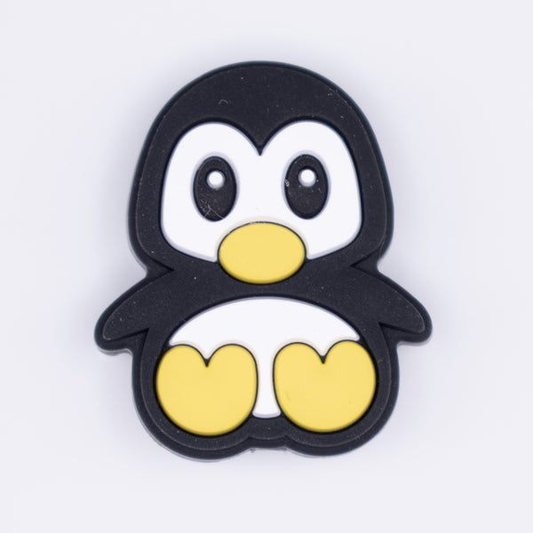 macro view of Penguin Silicone Focal Bead Accessory