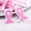 close up view of Breast Cancer Awareness Ribbon Silicone Focal Bead Accessory