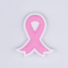 macro view of Breast Cancer Awareness Ribbon Silicone Focal Bead Accessory