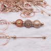 Close up view of Rose Gold Beadable Keychain - 1 & 5 Count