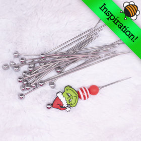Silver Beadable Stainless Steel Picks