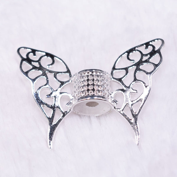 Front view of a Butterfly Wing Alloy Spacer beads
