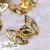 Macro view of Small Gold Butterfly Wing Alloy Spacer beads