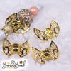Top view of Small Gold Butterfly Wing Alloy Spacer beads