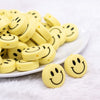 front view of Yellow Smiley Face Silicone Focal Bead Accessory