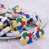 front view of Autism Awareness Silicone Focal Bead Accessory