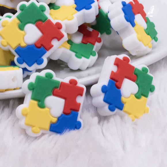 Autism Awareness Silicone Focal Bead Accessory