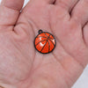 Close up view of Basketball Enamel Pendant 21mm