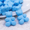 close up view of Blue Bear Silicone Focal Bead Accessory - 21mm x 29mm