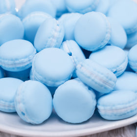 Blue Macaroon Silicone Focal Bead Accessory