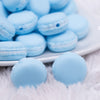 close up view of Blue Macaroon Silicone Focal Bead Accessory