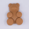 macro view of Brown Bear Silicone Focal Bead Accessory - 21mm x 29mm