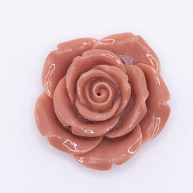 42mm Brown Acrylic Rose Flower focal pendant