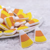 front view of a Candy Corn Silicone Focal Bead Accessory - 29mm x 21mm