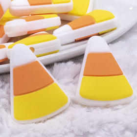 Candy Corn Silicone Focal Bead Accessory - 29mm x 21mm