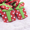 close up view of a pile of Christmas Gift Silicone Focal Bead Accessory -31mm x 30mm