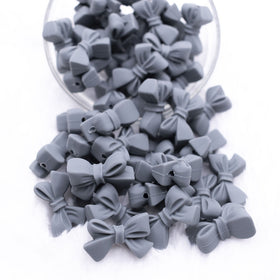 27mm Dark Gray Bow Knot silicone bead