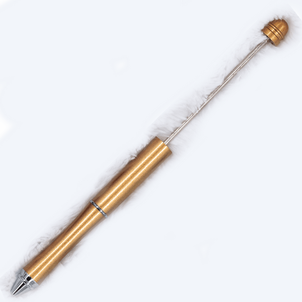 Top View of Champagne Gold DIY Beadable Pens - Metal