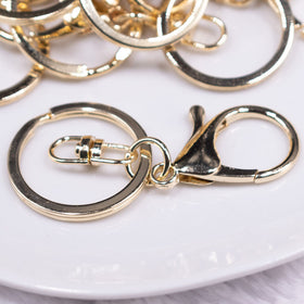 Gold Split Keychain with Lobster Clasp