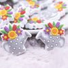 close up view of Gray Flowering Can Silicone Focal Bead Accessory