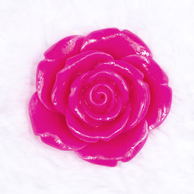 42mm Hot Pink Acrylic Rose Flower focal pendant