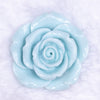 Front view of a 42mm Ice Blue Acrylic Rose Flower focal pendant