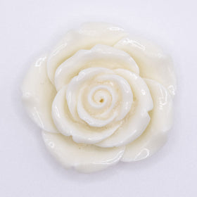 42mm Ivory Acrylic Rose Flower focal pendant