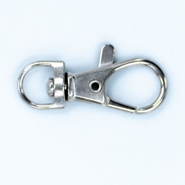 Top view of Swivel Lanyard Lobster Clasp - Silver