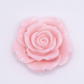 42mm Light Pink Acrylic Rose Flower focal pendant