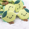 close up view of Lemon Lime Silicone Focal Bead Accessory - 33mm x 32mm