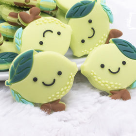 Lemon Lime Silicone Focal Bead Accessory - 33mm x 32mm