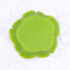 Back view of a 42mm Lime Green Acrylic Rose Flower focal pendant