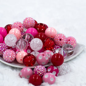 Valentine's Day Themed Bubblegum Beads, Pendants and Charms