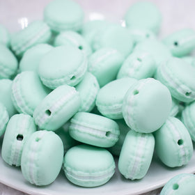 Mint Green Macaroon Silicone Focal Bead Accessory