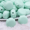 close up view of Mint Green Macaroon Silicone Focal Bead Accessory