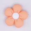 close up view of Orange Flower Silicone Focal Bead Accessory - 26mm x 26mm