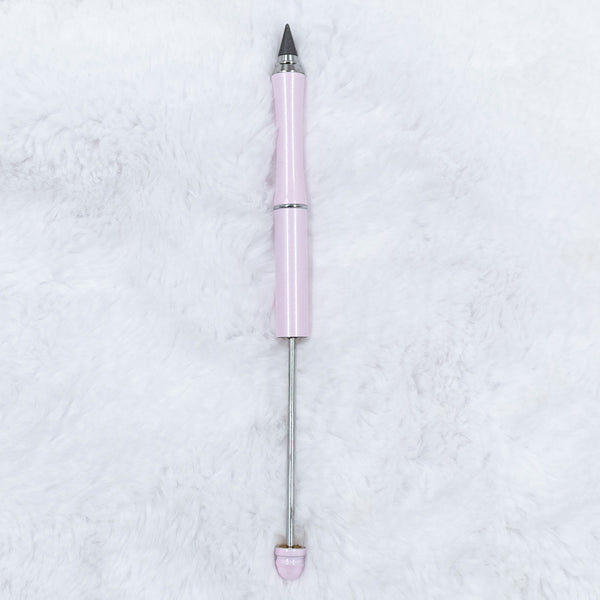 top view of a DIY Beadable Metal Everlasting Pencils pastel pink