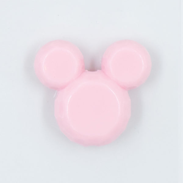 Top view of a pink Chunky Acrylic Mouse Beads 34*37mm- [Set of 2]